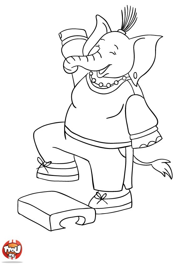 Kolorowanka z Motywem Słonia – Wesoła Zabawa dla Dzieci kolorowanka do druku